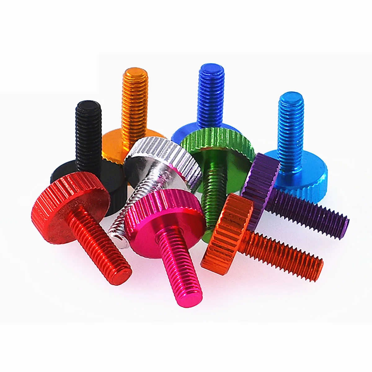 

5Pcs Colourful Aluminum Alloy Knurled Thumb Screws M4 M5 Hand Tighten Screw 6mm - 25mm Manual Adjustment Bolts For Computer Case