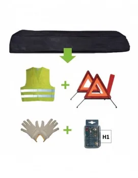

JBM 52780 emergency KIT black bag + MK H1 + vest + TRIANG. + GLOVES