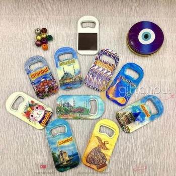 

Istanbul Bottle Opener Fridge Magnet Tourism Souvenirs High-end Magnetic Stickers European High-end Goods Refrigerator Stickers