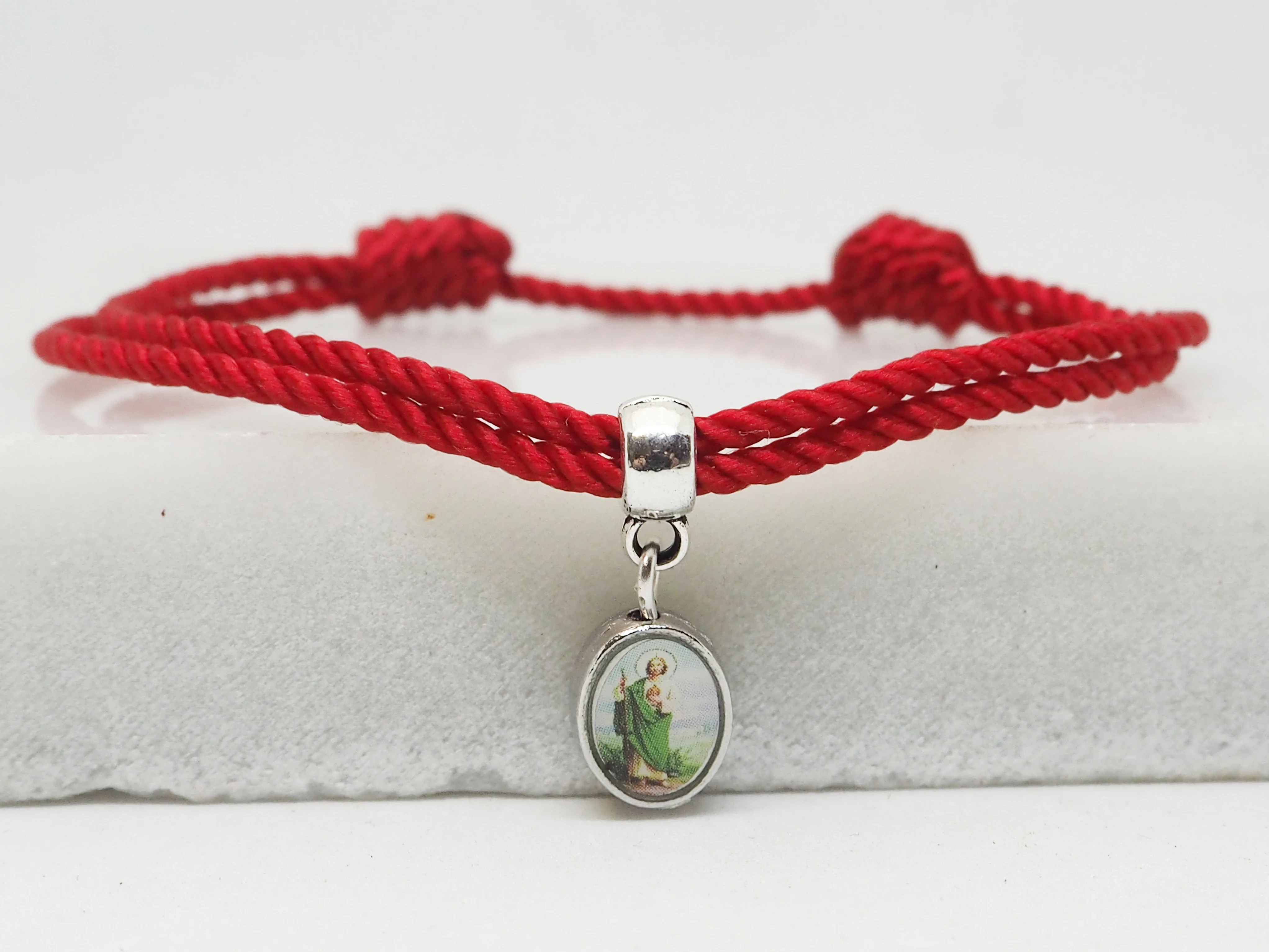 Pulsera San Tadeo. Pulsera roja. San Jude. Pulseras de mujer. Pulseras de Pulsera amuleto. Regalos Regalos artesanales - AliExpress