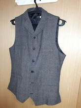 Esmoquin para boda para Hombre Trajes chaleco 2020 nuevo de Tweed de espiga de Bolsillo decorativo Slim chaleco vestido de negocios Formal chaleco