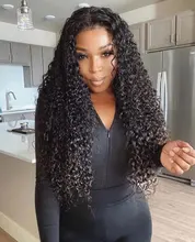 Pelucas de encaje Frontal transparente para mujer, peluca brasileña de ondas profundas HD, densidad del 150%, ISEE HAIR de 13x4, pelucas de cabello humano suelto de ondas profundas