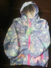 Spring Jacket Windbreaker Hooded-Unicorn Girls Coats Outerwear Kids Rainbow-Pattern Autumn