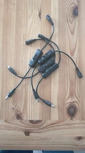 ANPWOO interruptor corriente continua de CC de 5,5X2,1mm conector de alimentación macho a hembra adaptador negro DC5-24V