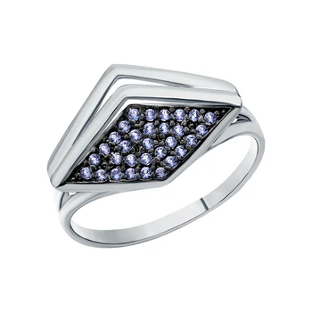 

Silver ring with cubic zirconia sunlight sample 925