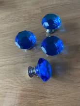 Wardrobe Handles Hardware Drawer Pull Cupboard Glass-Knobs Cabinet-Door Crystal Kitchen