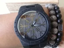 Reloj de madera bambú con mensaje y logo grabado personalizable, reloj OEM tallado con diseño creativo e impresión láser hecho a pedido, n° de producto
