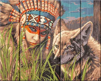 

Painting on the numbers on Wood "Pocahontas", 40x50 cm, Freya, pkw-1 46