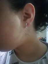 Aretes geométricos de Metal sin agujero, Clips para las orejas redondos/triangulares/cuadrados/hexagonales/pentagrama, pendientes sin Piercing CE209