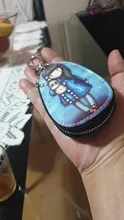 Funda de protección con patrón de dibujos animados para llaves de coche, Porta llaves, monedero