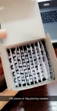 100 unids/lote desechables Piercing agujas Mixte 12G 14G 18G 20G Jetable Piercing agujas pour oído, nariz Nombril Mamelon