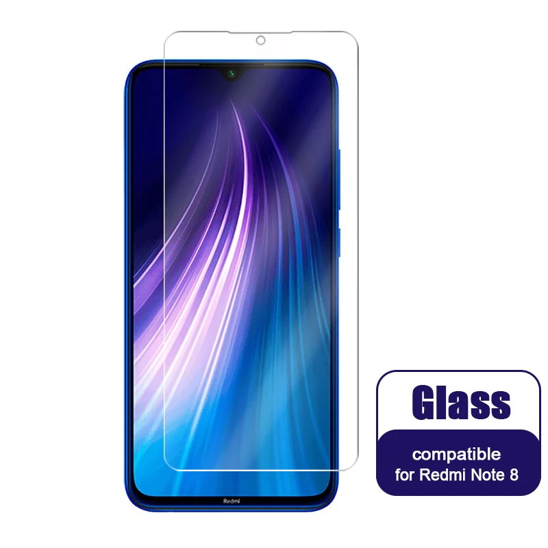 for Note8 Чехол для Xiaomi Redmi Note 8/Note 8 Pro жидкий силиконовый мягкий чехол для Redmi Note 8 задняя крышка и закаленное стекло - Цвет: for Note8