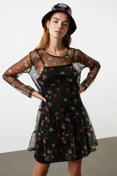 

Trendyol Printed Gauze Knitted Dress TWOAW21EL1359