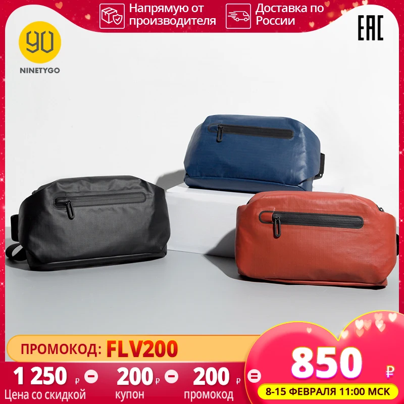  NINETYGO  Waist Bag поясная сумка моногофункции  нагрудная сумка женская Мужская черный/оранжевый/синий Повседневный стиль 