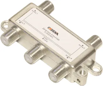 

Divider 4 output 5-2400 MHz CADENA. Splitter on 4. Used for television and satellite signal Division on 4