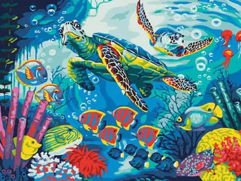 

Painting by numbers "Secrets of the ocean" color kit ce134