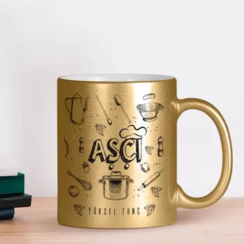 

Personalized Professional Cook Gilded Mug Cup-1