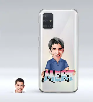

Personalized Men 'S Is Caricature Of Samsung Galaxy A51 Thin Transparent Silicone Phone Kapağı-1