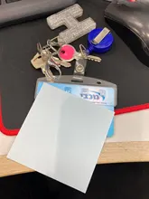 XRHYY-Soporte de media tarjeta Horizontal para tarjetas de identificación, de plástico y policarbonato rígido esmerilado, transparente, paquete de 5 uds.