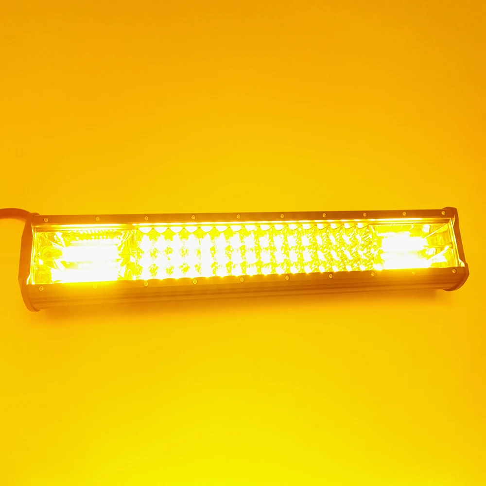 1 шт. ECAHAYAKU 20 дюймов 288 Вт двойной цвет светодиодный рабочий свет бар водонепроницаемый IP68 комбинированный луч для внедорожных поездов лодки ATV Автомобильный светодиодный фонарь