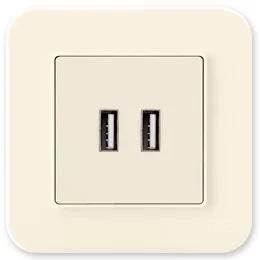 

PnpnElectrıc Gns Radius USB Charge Socket with 2 Outputs 5V 2.1A Cream 16A 220V AC USB Charger 2 outlets 5V 2.1A