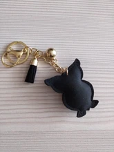 ZOSHI-Llavero borla cuero con forma de corazón, llavero con anilla para llaves, llavero de cristal de Metal, bolso con abalorio, colgante automático, regalo, precio al por mayor