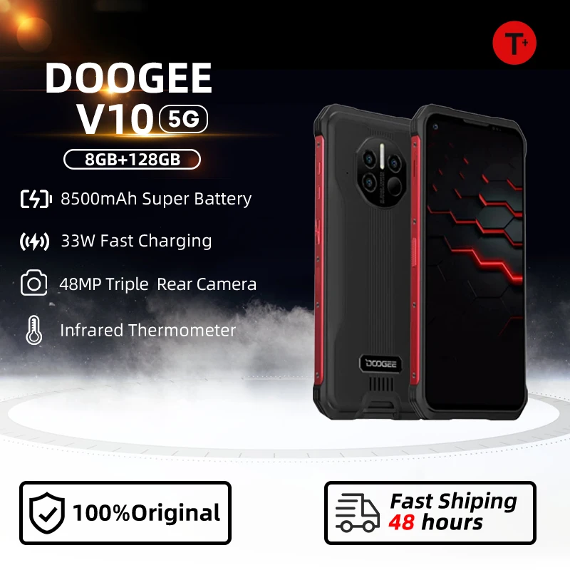 Смартфон DOOGEE V10 8500 мАч 48 МП NFC | Мобильные телефоны и аксессуары