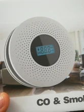 Detector de humo combinado, Detector de monóxido de carbono con pantalla, con batería, Sensor de alarma