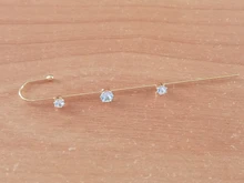 Pendientes de aro con Zirconia cúbica brillante para mujer, aretes, aros, Zirconia, circonita, zirconita, zirconita, color dorado