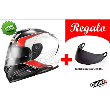 

HELMET NZI SYMBIO DUO GRAPHICS ARESONE WHITE NETWORK + BLACK SCREEN