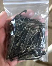 50 unids/lote 15 20 25 30 35 mm broche de Clip pines alfileres de seguridad broche ajustes en blanco Base para la fabricación de la joyería DIY suministros