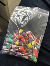 Pulidor de pulido plano y pequeño con cierre de nailon para laboratorio Dental, 50 Uds., cepillos de depilación, cabezal de cepillo de cuidado Dental desechable