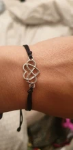 Pulseras de corazón infinito para madre e hija, pulsera de cuerda ajustable, joyería de moda para mujer y niña, envío directo