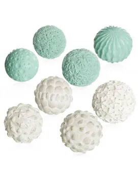 

S/8 BALLS NAVY RESIN DECORATION 10X10X10 CM