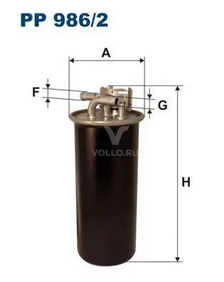 FILTRON PP 986/2 Фильтр топливный AUDI A6 2.7-3.0 TDI