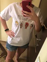 Female Tops Tees Printed t-Shirt Soft Women Harajuku Gothic Korean Casual Summer Hirsionsan