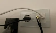 BSEED-enchufe de pared para TV y PC, dispositivo de corriente estándar de la UE, con panel de cristal blanco