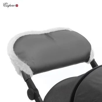 

Coupling for hands on stroller Esspero Soft Fur stroller accessories warm winter hand gloves waterproof for all types of strollers mittens