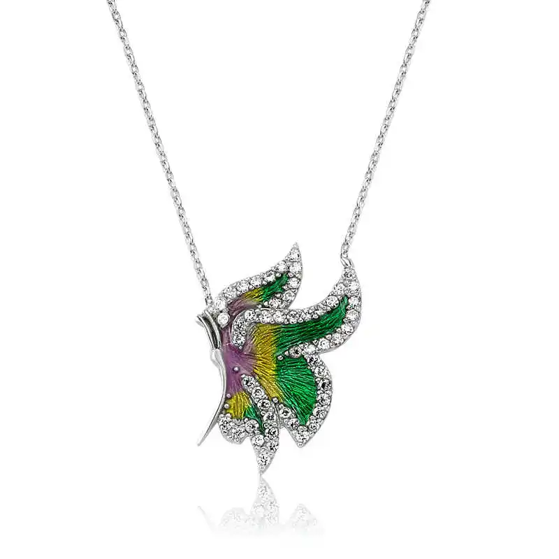 

Armagano 100% 925 Sterling Silver Butterfly Lady Necklace Quality and Original Women Amulets