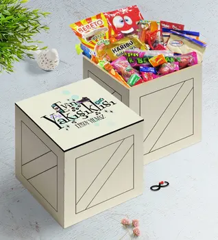 

Personalized House Yakışıklısı In Wooden Box Nostalgic Lezzetler Gift Set-4