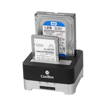 

External Box CoolBox COO-DUPLICAT2 2,5"-3,5" SATA USB 3.0 Black White