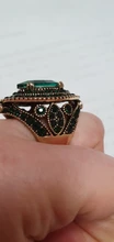 Kinel de lujo anillo para las mujeres aspecto Vintage AAA verde de cristal de la joyería de Boho de Color oro encanto étnico anillo de boda
