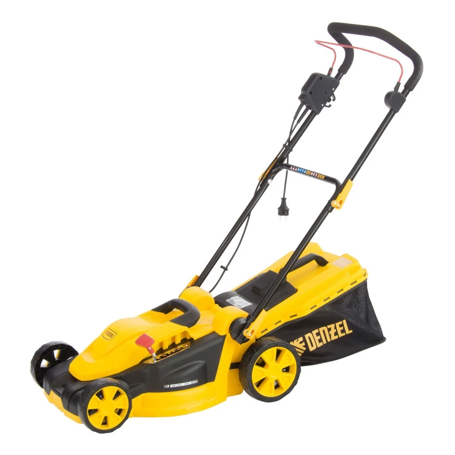 Газонокосилка электрическая DENZEL GM-1800 (Ширина скашивания 38 см., 6 уровней высоты скашивания от 2 до 7 см., травосб