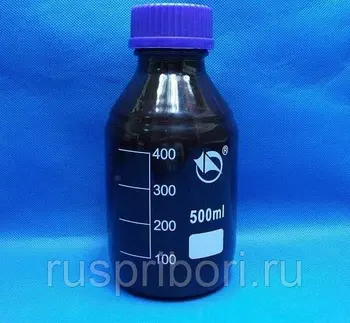 

Squeeze Bottle with screw cap and градуировкой 500 ml dark glass