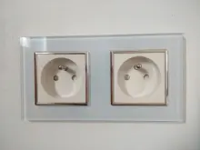 Livolo – Panel de cristal doble para interruptor de pared. C7-2SR-11, Panel de cristal estándar europeo para interruptor y enchufe en 4 colores