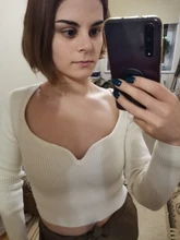 DEAT-suéter de punto con cuello cuadrado corto para mujer, Jersey holgado de manga larga con cuello en V, moda de otoño, 13U090, 2021