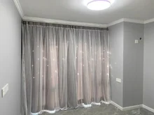 Princess Curtains Cloth Tulle Bedroom Stars Living-Room Korean Double-Pink for Hollow