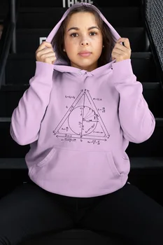 

Angemiel Wear Geometric Shapes Pink Women 'S Hooded Sweatshirt