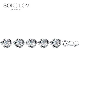 

Bracelet SOKOLOV from silver with cubic zirkonia fashion jewelry 925 women's male
