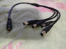 Uds cámara de seguridad CCTV 1 DC hembra a 2/3/4/5 macho adaptador de Cable de alimentación conector de Cable divisor para tira de LED